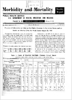 Morbidity and Mortality Weekly Report Vol 10 No 34 for Release September 1 1961