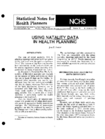 Using natality data in health planning