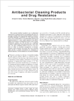 Antibacterial Cleaning Products and Drug Resistance