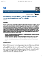 Ironworker Dies Following an 18Foot Fall from Structural Steel Framework  Alaska FACE 9211