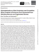 Characterization of the Emissions and Crystalline Silica Content of Airborne Dust Generated from Grinding Natural and Engineered Stones
