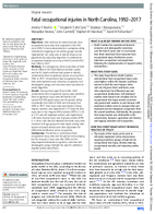 Fatal Occupational Injuries in North Carolina 19922017