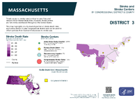 MA Congressional District 03 Stroke and Stroke Centers Map 118th Congress