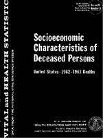 Socioeconomic Characteristics of Deceased Persons United States  19621963 Deaths