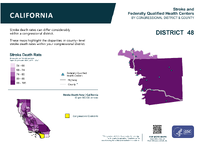 CA Congressional District 48 Stroke and Federally Qualified Health Centers Map 118th Congress