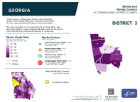 GA Congressional District 03 Stroke and Stroke Centers Map 118th Congress