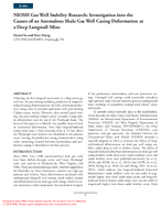NIOSH Gas Well Stability Research Investigation into the Causes of an Anomalous Shale Gas Well Casing Deformation at a Deep Longwall Mine