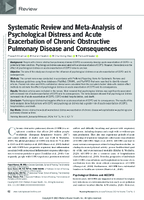 Systematic Review and MetaAnalysis of Psychological Distress and Acute Exacerbation of Chronic Obstructive Pulmonary Disease and Consequences