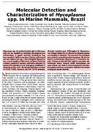 Molecular Detection and Characterization of Mycoplasma spp in Marine Mammals Brazil