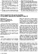 Vitamin Supplement Use And Its Correlates Among Elderly Japanese Men Residing On Oahu Hi