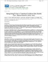 Integrating Tobacco Cessation Quitlines Into Health Care Massachusetts 20022011