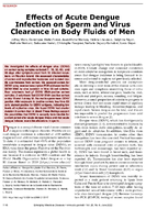 Effects of Acute Dengue Infection on Sperm and Virus Clearance in Body Fluids of Men