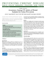 Awareness Among US Adults of Dental Sealants for Caries Prevention