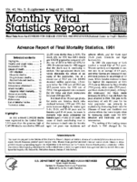 Advance report of final mortality statistics 1991