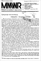 Morbidity and Mortality Weekly Report MMWR February 9 1979  Vol 28  No 5