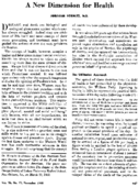 A new dimension for health