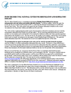 Advance Letter From the Director National Center for Immunization and Respiratory Diseases
