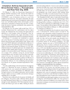 Inhalation Anthrax Associated with Dried Animal Hides  Pennsylvania and New York City 2006