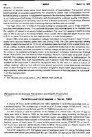 Perspectives in Disease Prevention and Health Promotion Fatal Occupational Injuries  Texas 1982