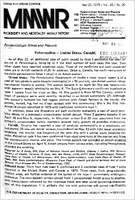 Morbidity and Mortality Weekly Report MMWR May 25 1979  Vol 28  No 20