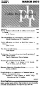 Public Health Reports  v 85 no 3  table of contents