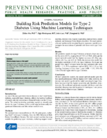 Building Risk Prediction Models for Type 2 Diabetes Using Machine Learning Techniques