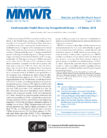 MMWR Morbidity and Mortality Weekly Report Vol 65 No 31 August 12 2016