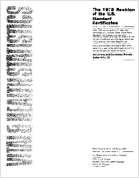 The 1978 Revision of the US Standards Certificates