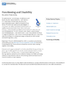 Functioning and Disability Household Pulse Survey