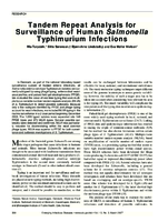 Tandem Repeat Analysis for Surveillance of Human Salmonella Typhimurium Infections