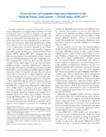 Characteristics of Tianeptine Exposures Reported to the National Poison Data System  United States 20002017