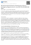 Recommended Definition of Initial Injury Visits to Emergency Departments for Use With the NHAMCSED Data