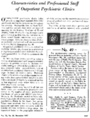 Characteristics and professional staff of outpatient psychiatric clinics