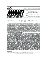 MMWR Morbidity and Mortality Weekly Report Vol 48 No 51  52 January 7 2000