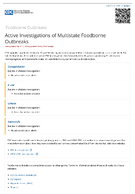 Active investigations of multistate foodborne outbreaks