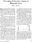 Prevention of secondary attacks of rheumatic fever