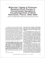 Molecular Typing of ProteaseResistant Prion Protein in Transmissible Spongiform Encephalopathies of Small Ruminants France 20022009