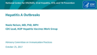 Hepatitis A Outbreaks