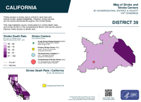 CA Congressional District 39 Stroke and Stroke Centers Map 119th Congress