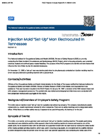 Injection Mold SetUp Man Electrocuted in Tennessee FACE 8721