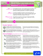 mPINC 2013 Survey CDC Survey of Maternity Practices in Infant Nutrition and Care Maryland Results Report