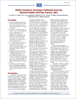 Health insurance coverage estimates from the National Health Interview Survey 2005