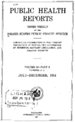 Public Health Reports  v 29 part 2 numbers 2752 JulyDecember 1914  index