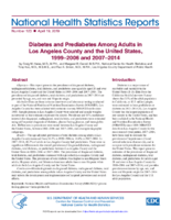 Diabetes and prediabetes among adults in Los Angeles County and the United States 19992006 and 20072014