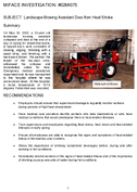 Landscape Mowing Assistant Dies from Heat Stroke