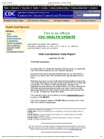HAN Coordinators Daily Report Thursday September 20 2001 1915 EDT