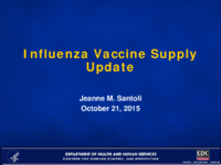 Influenza vaccine supply update