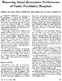 Measuring social restoration performance of public psychiatric hospitals