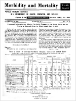 Morbidity and Mortality Weekly Report For release April 25 1958 Vol 7 No 16