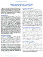 Update Influenza Activity  United States September 30 2012February 9 2013